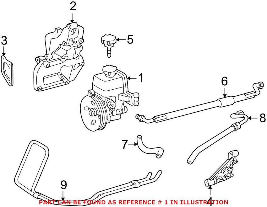 Mercedes Power Steering Pump (New) 0034664601